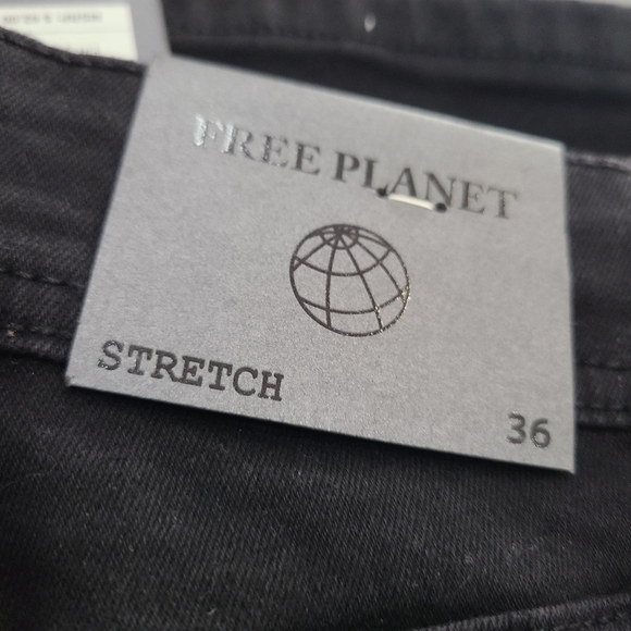 NWT Free Planet Stretch Black Denim Men's Shorts Sz.36 - Picture 9 of 10